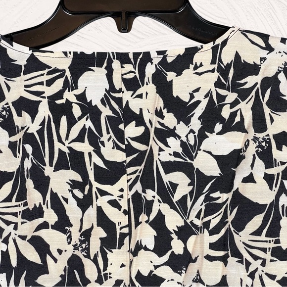 Full Wrap Tropical Cropped Blouse Size 22 Cream Maya Print Ruching Long Tie LNC - Picture 3 of 8